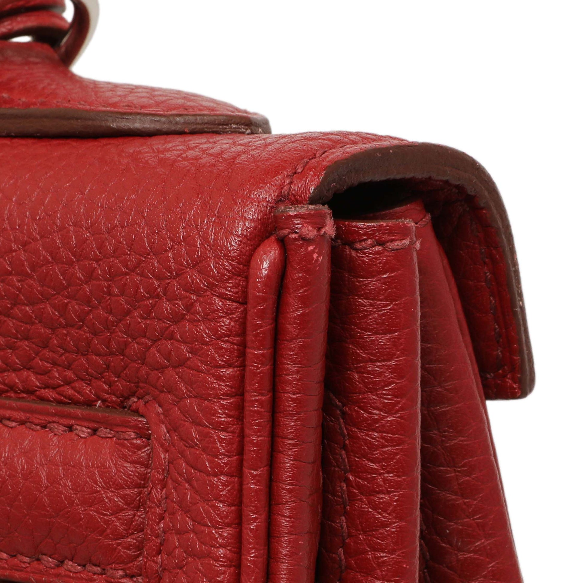 Exclusive Hermes Rouge Garance Togo Kelly Retourne 32 — Alternate View 11