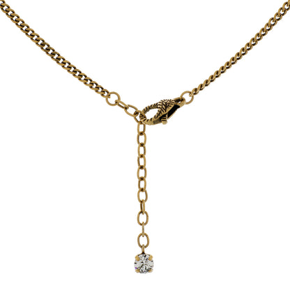 Exclusive Gucci Crystal Double G Pendant Necklace — Back View