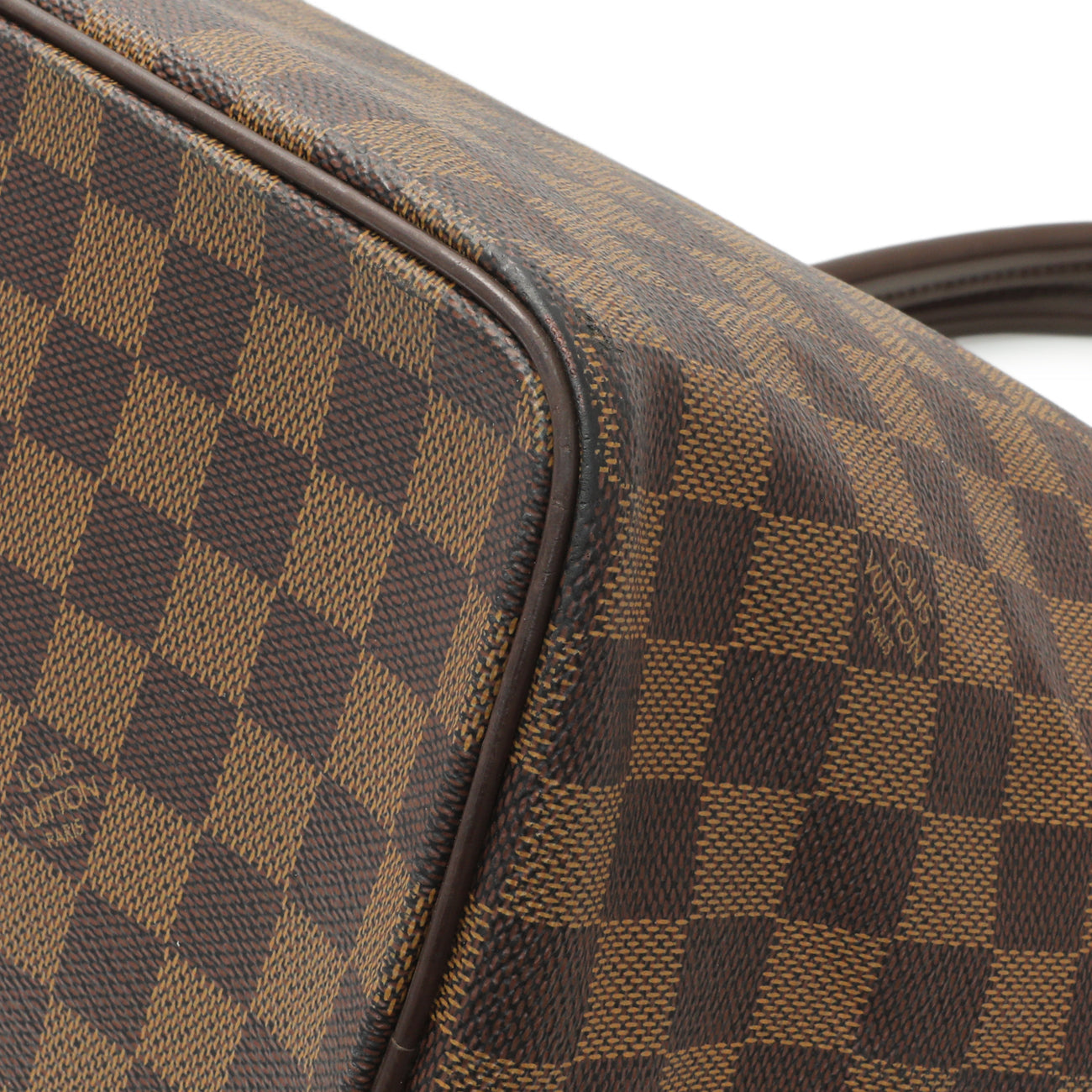 Exclusive Louis Vuitton Damier Ebene Saleya MM — Detail View