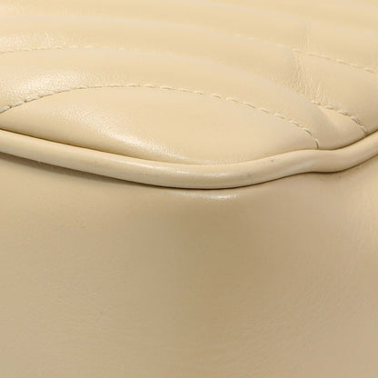 Exclusive Saint Laurent Dark Beige Calfskin Matelasse Monogram Lou Camera Bag — Detail View
