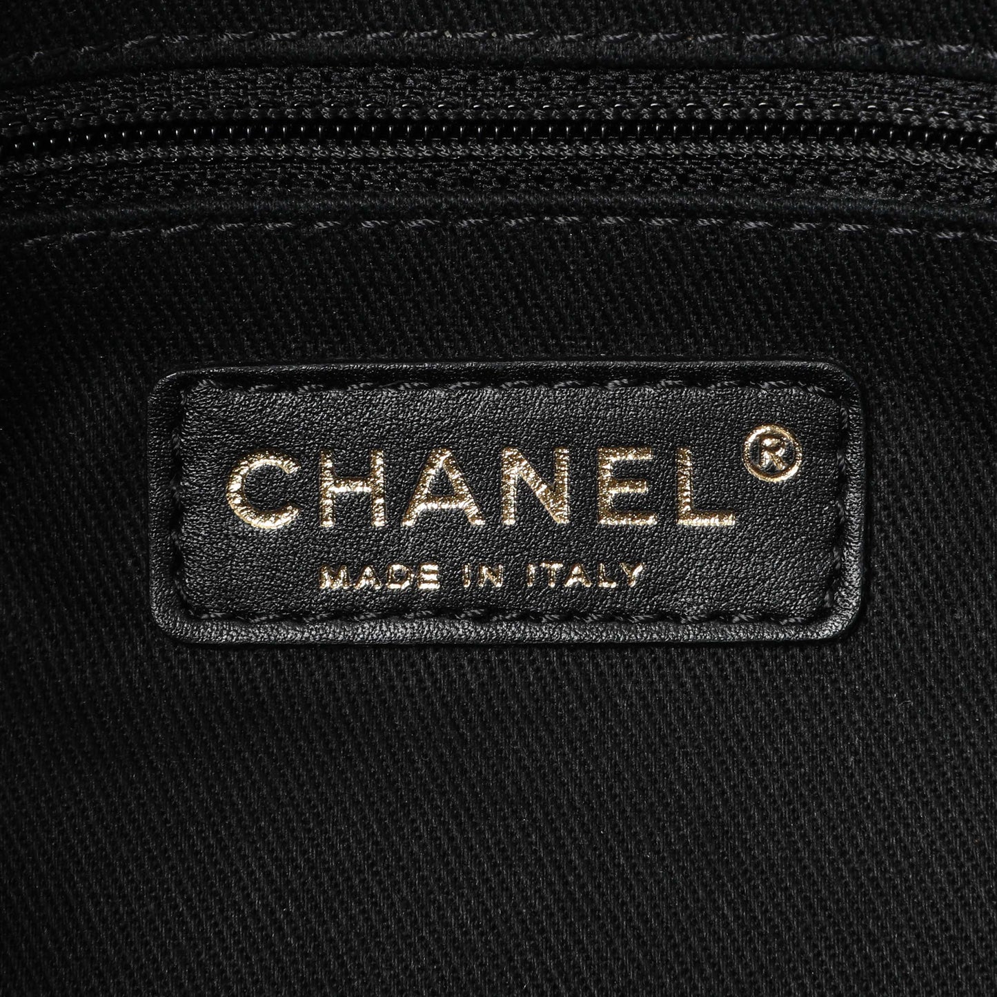 Exclusive Chanel Black Quilted Caviar CC Timeless Soft Tote — Detail View
