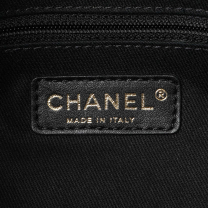 Exclusive Chanel Black Quilted Caviar CC Timeless Soft Tote — Detail View