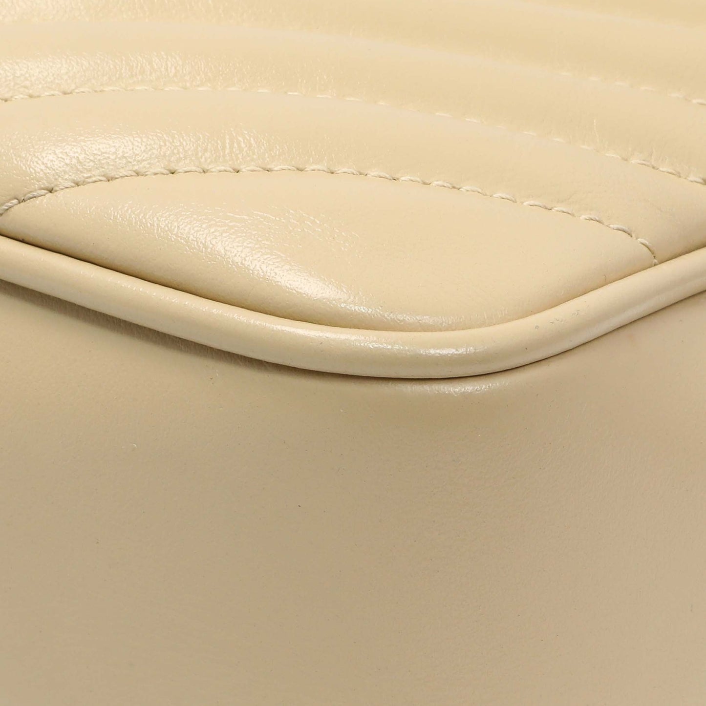 Exclusive Saint Laurent Dark Beige Calfskin Matelasse Monogram Lou Camera Bag — Alternate View 7