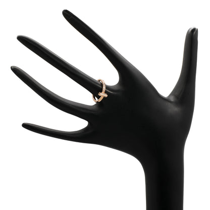 Exclusive Tiffany & Co. 18K Rose Gold Diamond T1 Ring — Top View