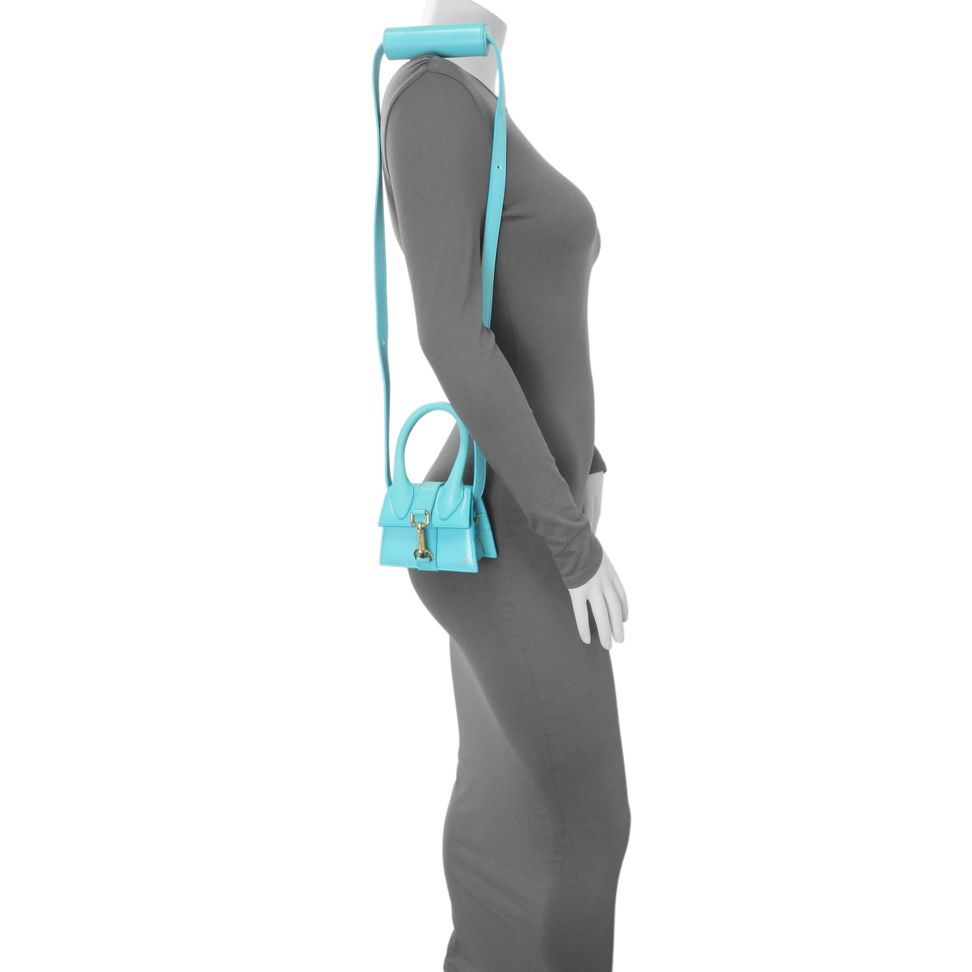Exclusive Jacquemus Blue Smooth Calfskin Le Chiquito Montagne — Alternate View 7