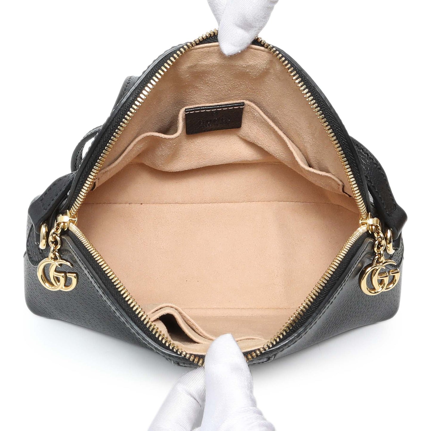 Exclusive Gucci Black Calfskin GG Web Small Dome Shoulder Bag — Alternate View 8