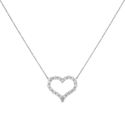 Exclusive Tiffany & Co. Platinum Diamond Large Hearts Pendant — Front View