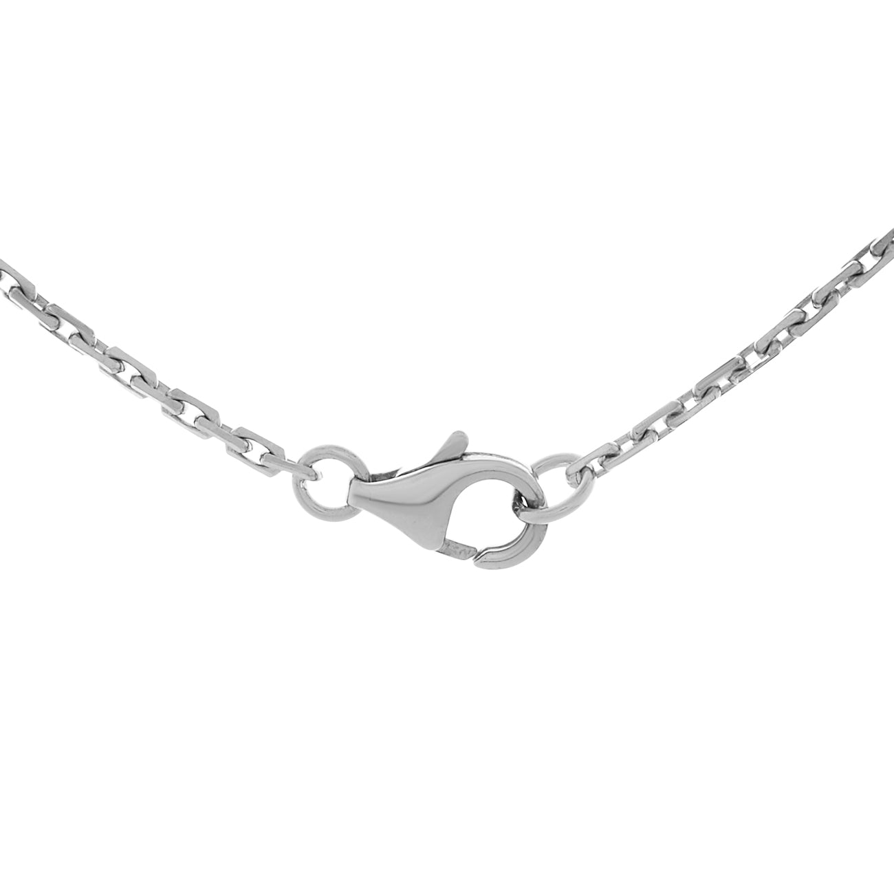 Exclusive Cartier 18K White Gold & Diamond Interlocking Love Necklace — Back View