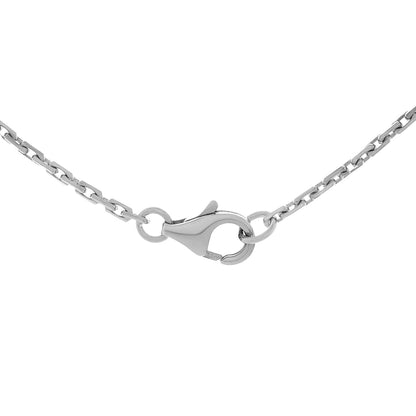 Exclusive Cartier 18K White Gold & Diamond Interlocking Love Necklace — Back View
