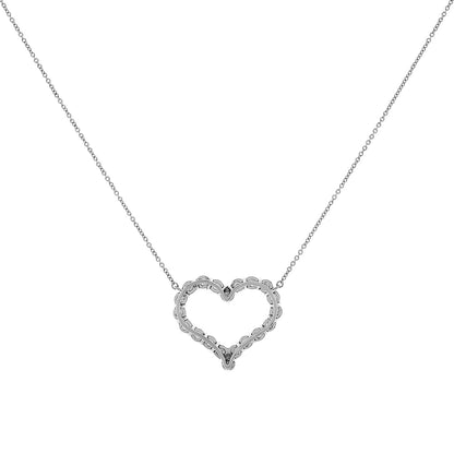 Exclusive Tiffany & Co. Platinum Diamond Large Hearts Pendant — Side View