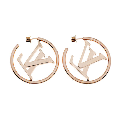 Exclusive Louis Vuitton Rose Gold Mother of Pearl Stellar Earrings — Side View