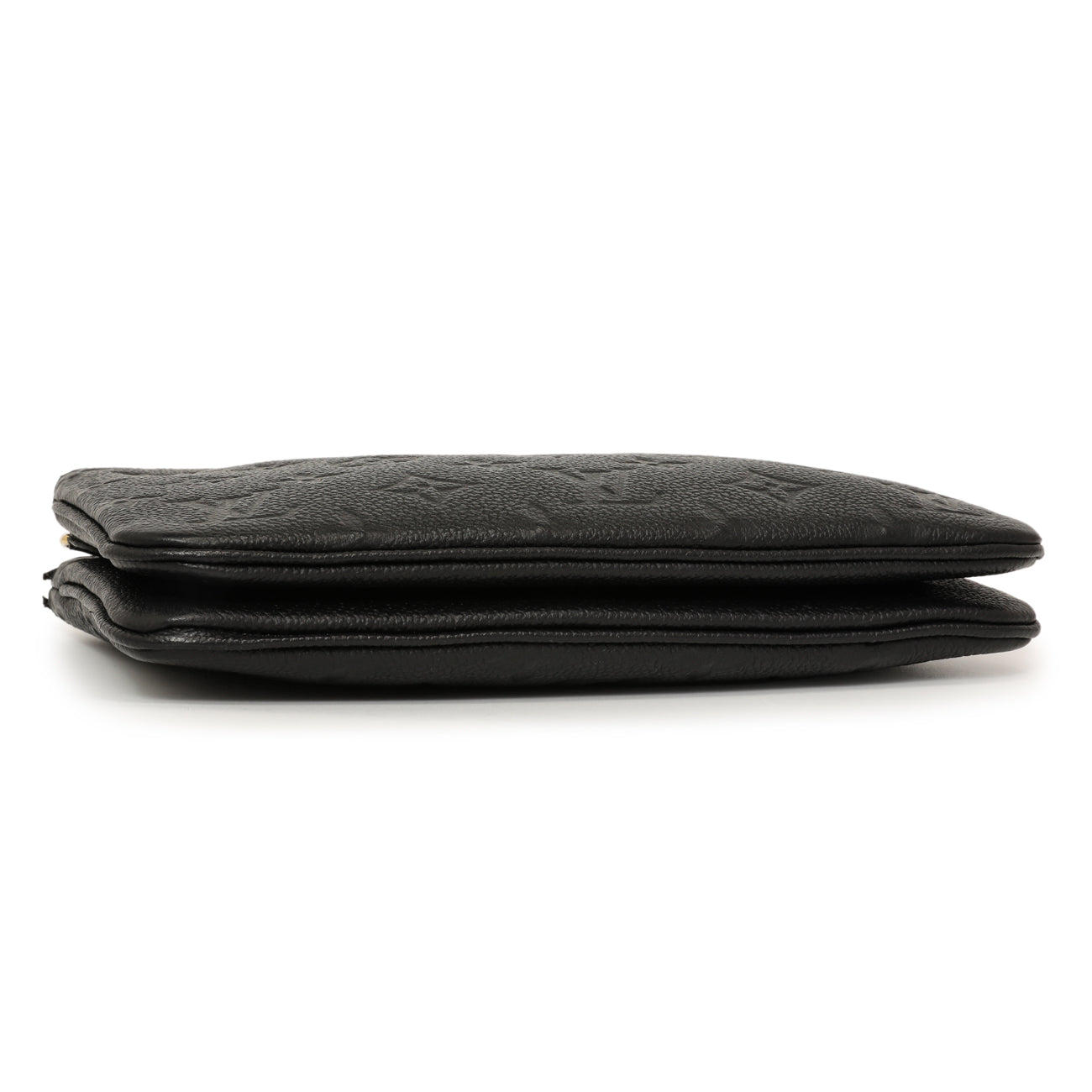 Exclusive Louis Vuitton Black Empreinte Double Zip Pochette — Back View