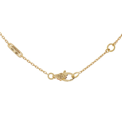 Exclusive Van Cleef & Arpels 18K Yellow Gold Mother of Pearl Sweet Alhambra Pendant Necklace — Back View