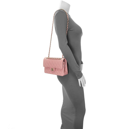 Exclusive Chanel Pink Caviar Small Classic Double Flap — Alternate View 7