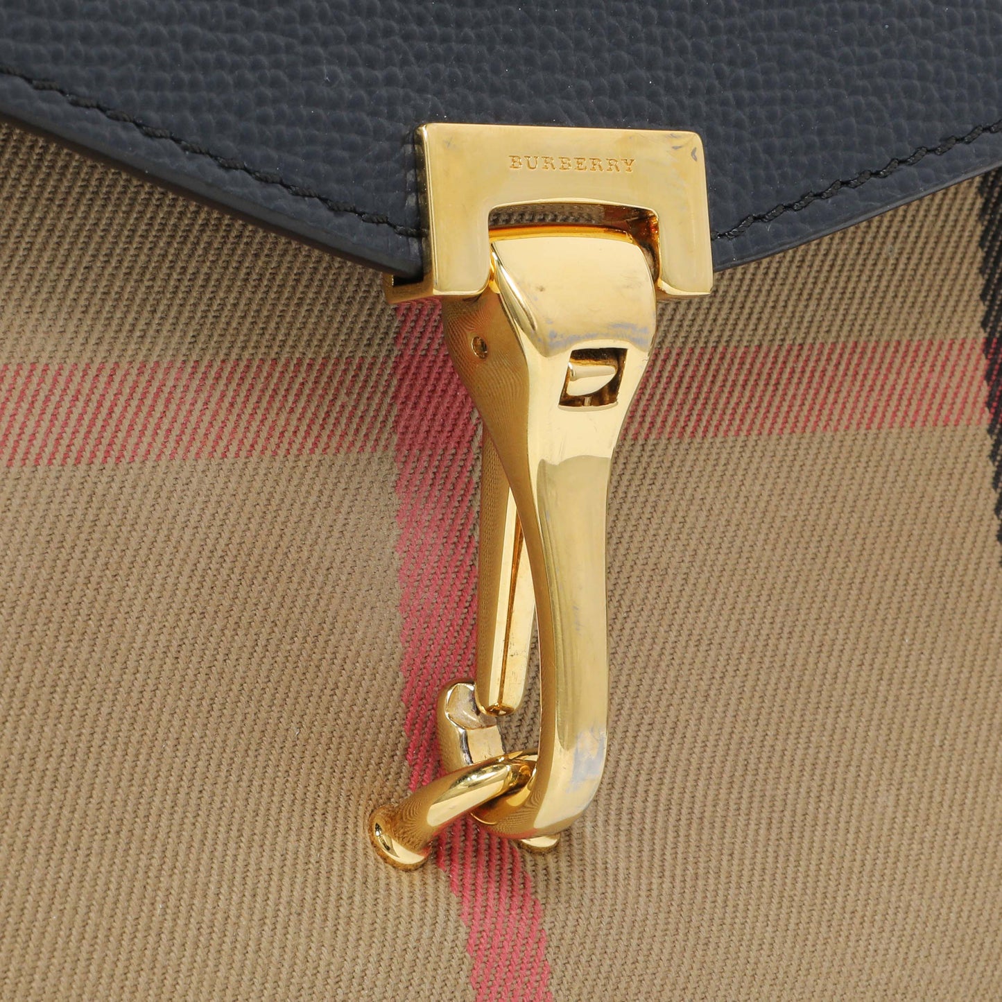 Exclusive Burberry Blue Derby Calfskin House Check Small Macken Crossbody Bag — Alternate View 8