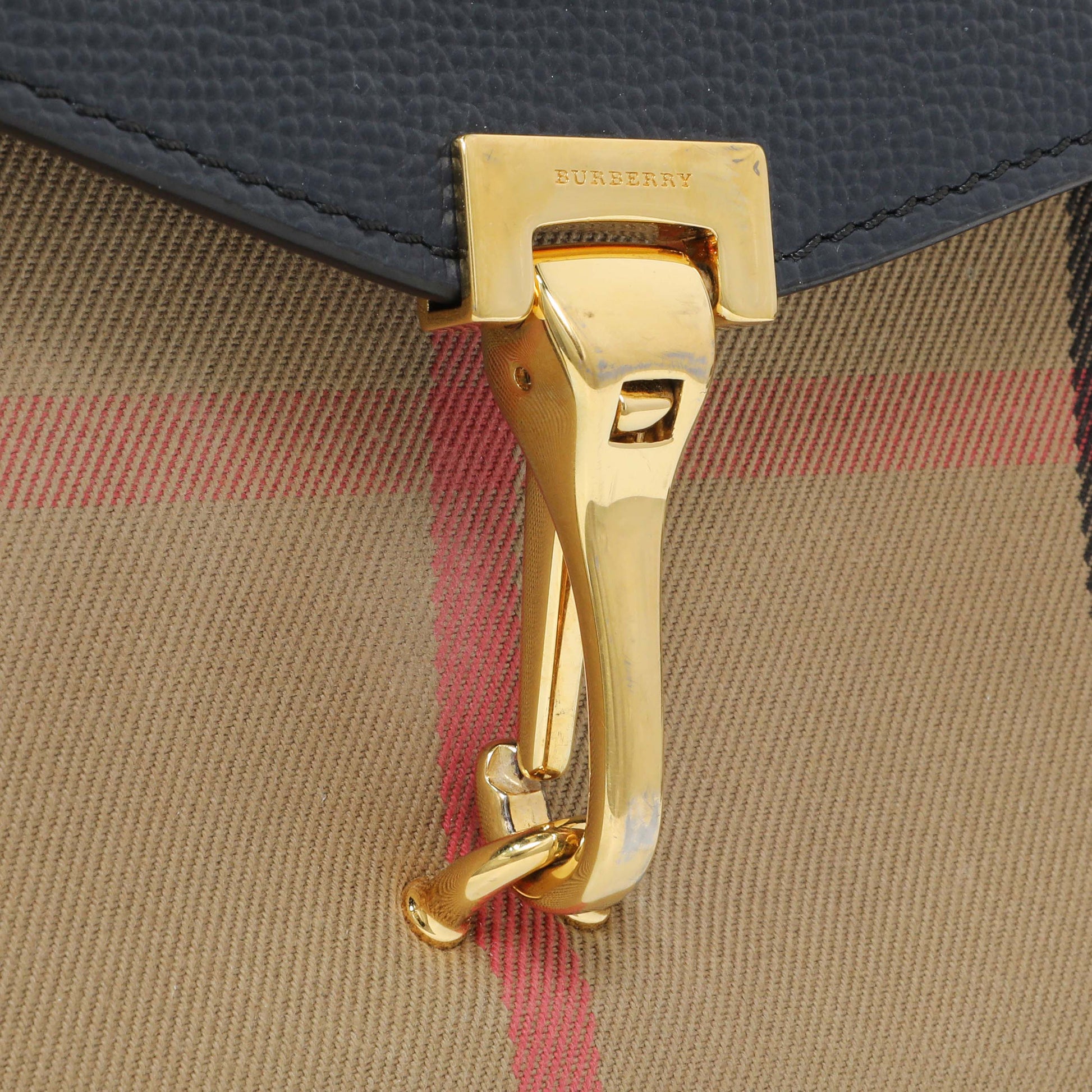 Exclusive Burberry Blue Derby Calfskin House Check Small Macken Crossbody Bag — Alternate View 8