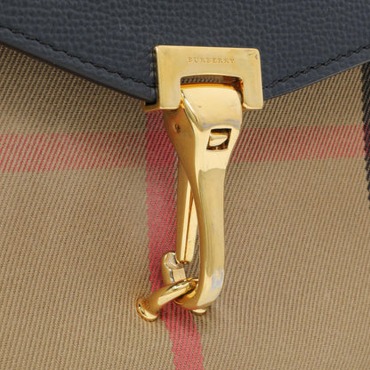 Exclusive Burberry Blue Derby Calfskin House Check Small Macken Crossbody Bag — Alternate View 8