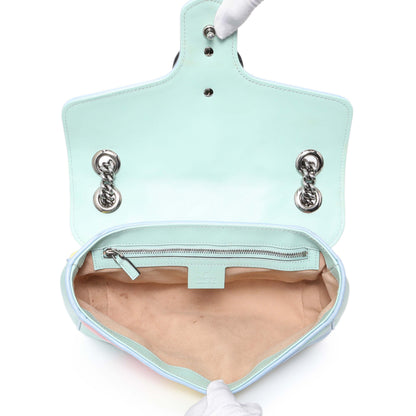 Exclusive Calfskin Matelasse Diagonal Small GG Marmont Shoulder Bag — Top View