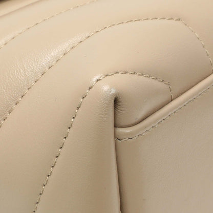 Exclusive Saint Laurent Dark Beige Calfskin Loulou Chain Small Satchel — Top View