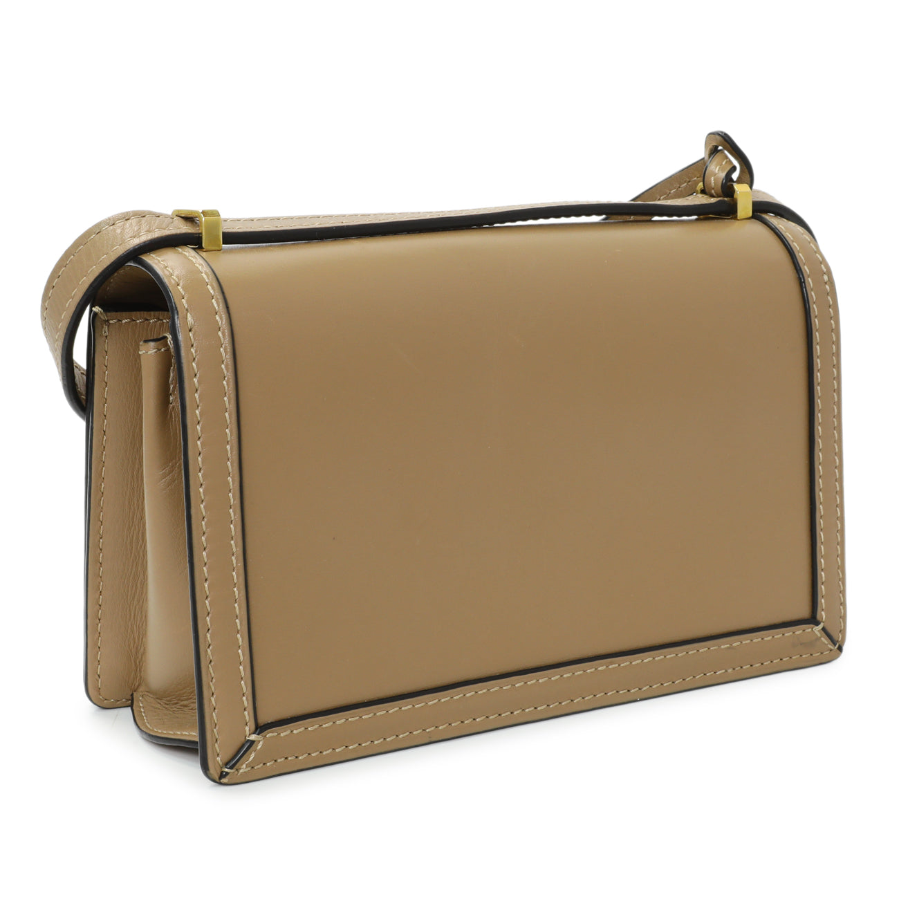 Exclusive Loewe Beige Calfskin Small Barcelona Shoulder Bag — Side View