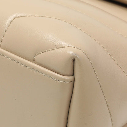 Exclusive Saint Laurent Dark Beige Calfskin Loulou Chain Small Satchel — Detail View