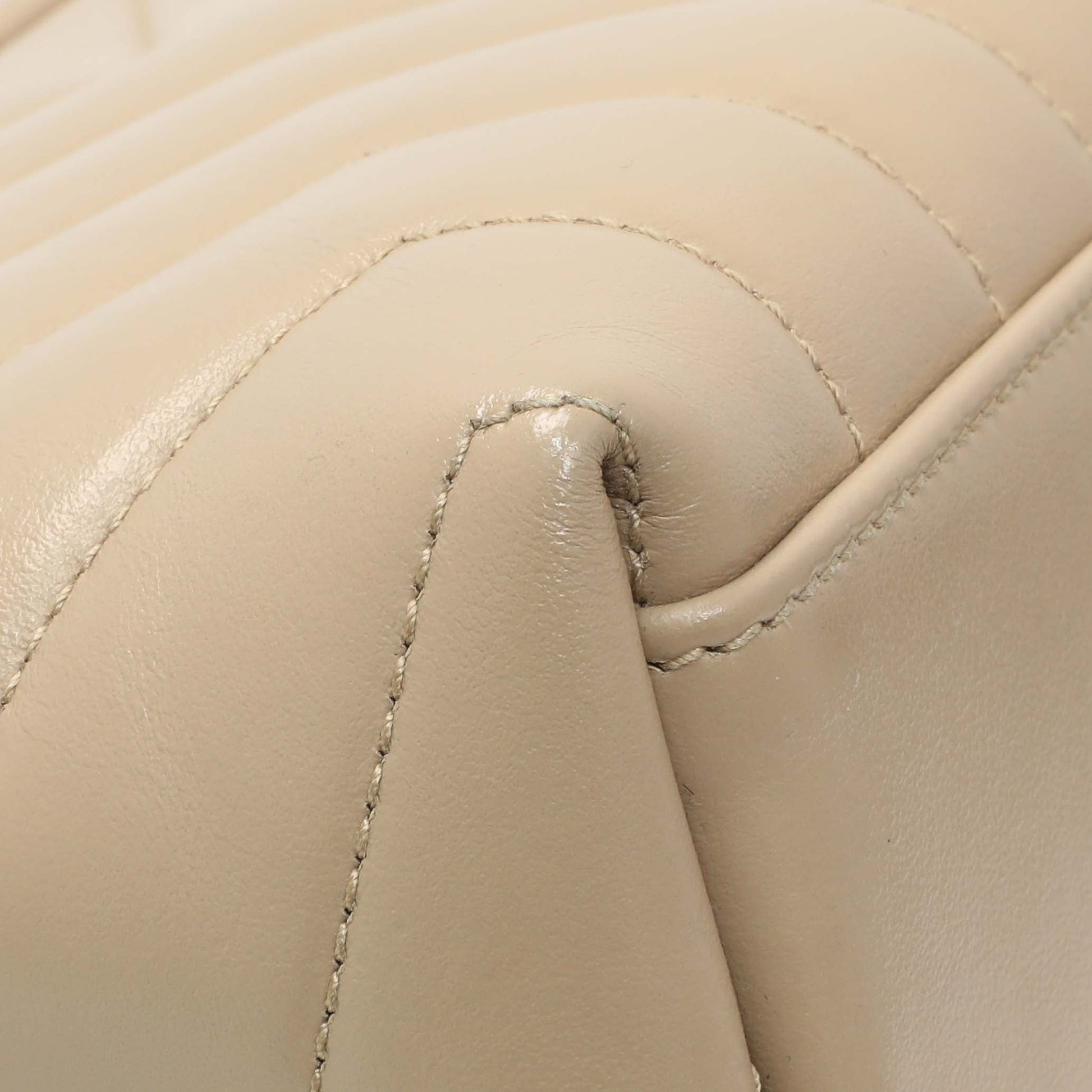 Exclusive Saint Laurent Dark Beige Calfskin Loulou Chain Small Satchel — Lifestyle View