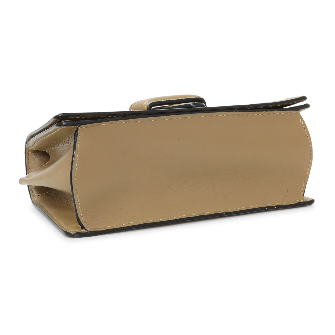 Exclusive Loewe Beige Calfskin Small Barcelona Shoulder Bag — Back View