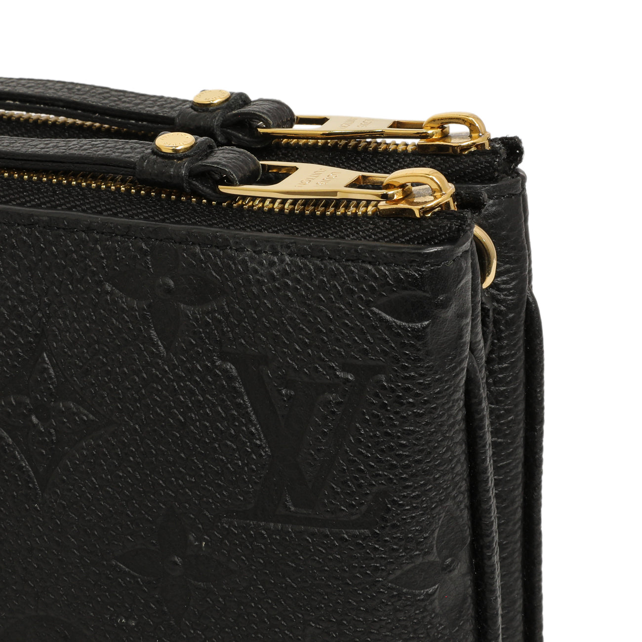 Exclusive Louis Vuitton Black Empreinte Double Zip Pochette — Alternate View 7