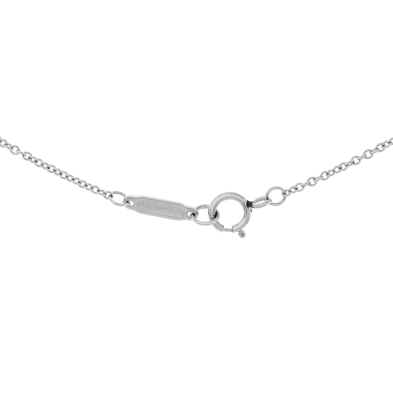 Exclusive Tiffany & Co. Platinum Diamond Large Hearts Pendant — Back View