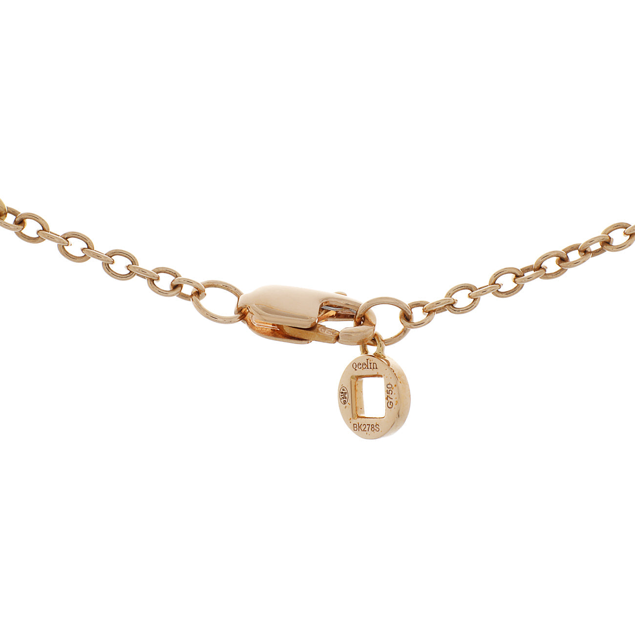 Exclusive Qeelin 18K Rose Gold Red Agate Wulu Pendant Necklace — Side View