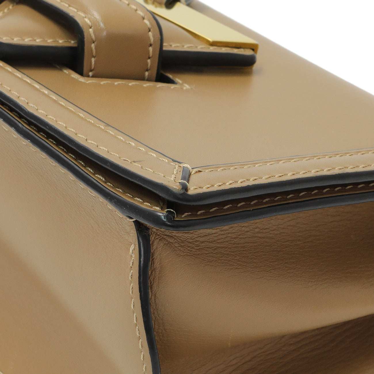 Exclusive Loewe Beige Calfskin Small Barcelona Shoulder Bag — Detail View