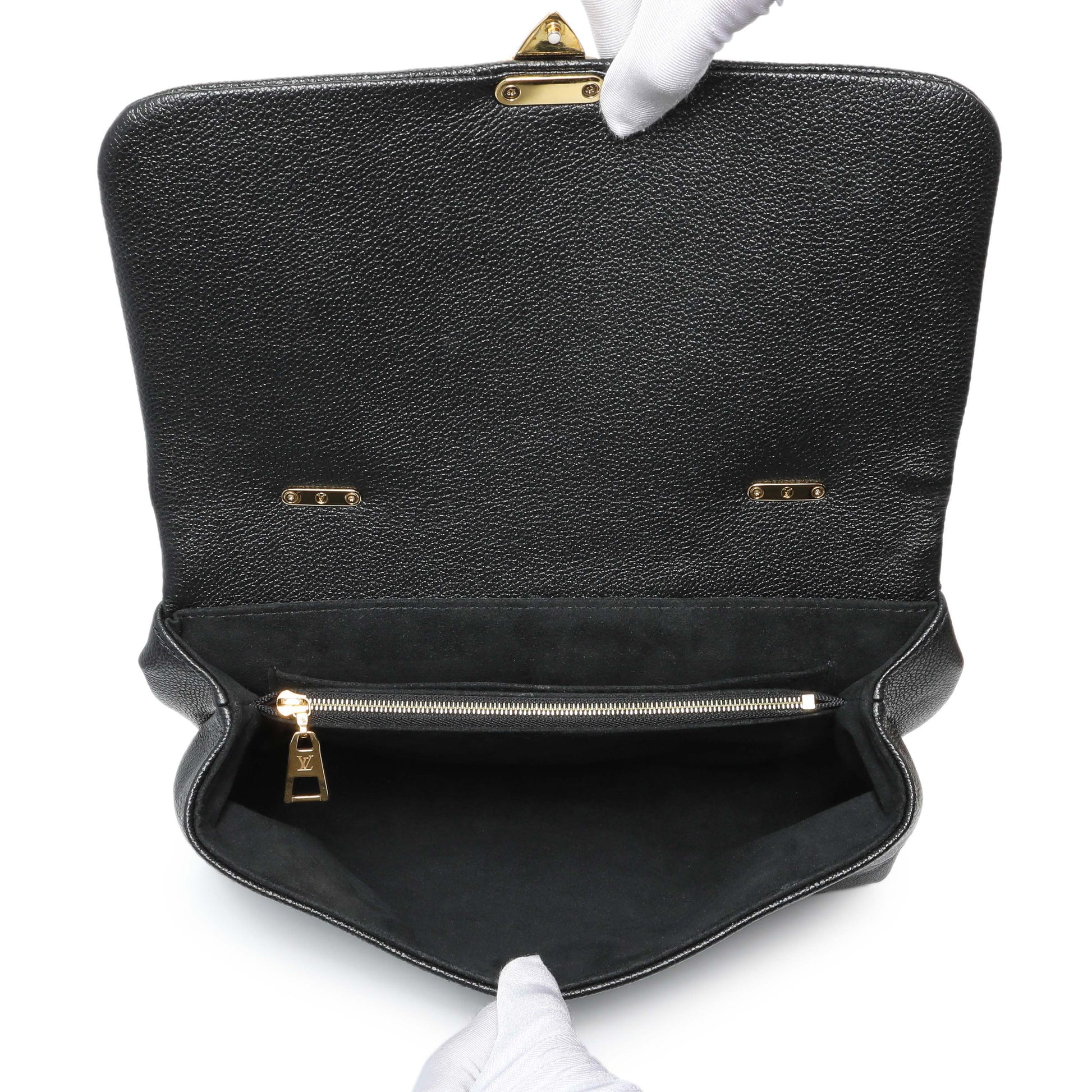 Exclusive Louis Vuitton Black Empreinte Monogram Giant Madeleine MM — Top View