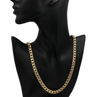 Exclusive 18K Yellow Gold Curb Link Chain — Back View