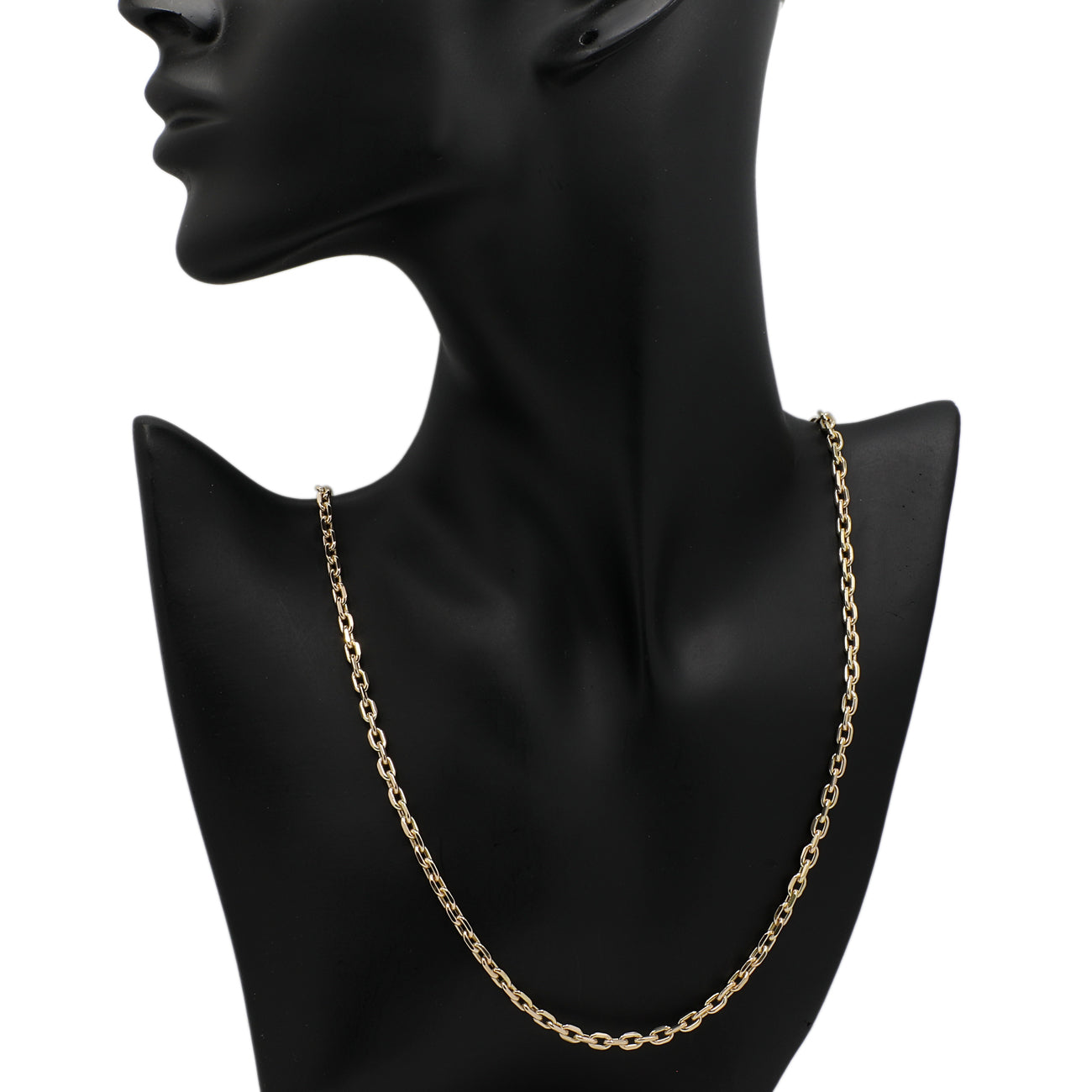 Exclusive 10K Yellow Gold Cable Chain — Back View