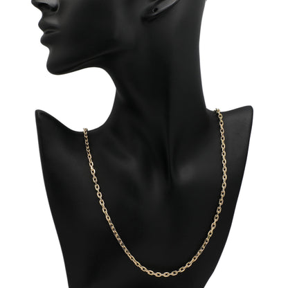 Exclusive 10K Yellow Gold Cable Chain — Back View