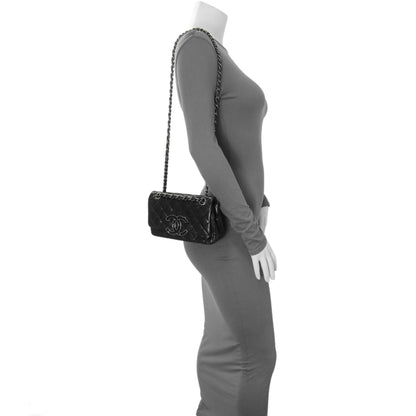 Exclusive Chanel Black Irridescent Calfskin Crystal CC Mini Flap — Alternate View 7