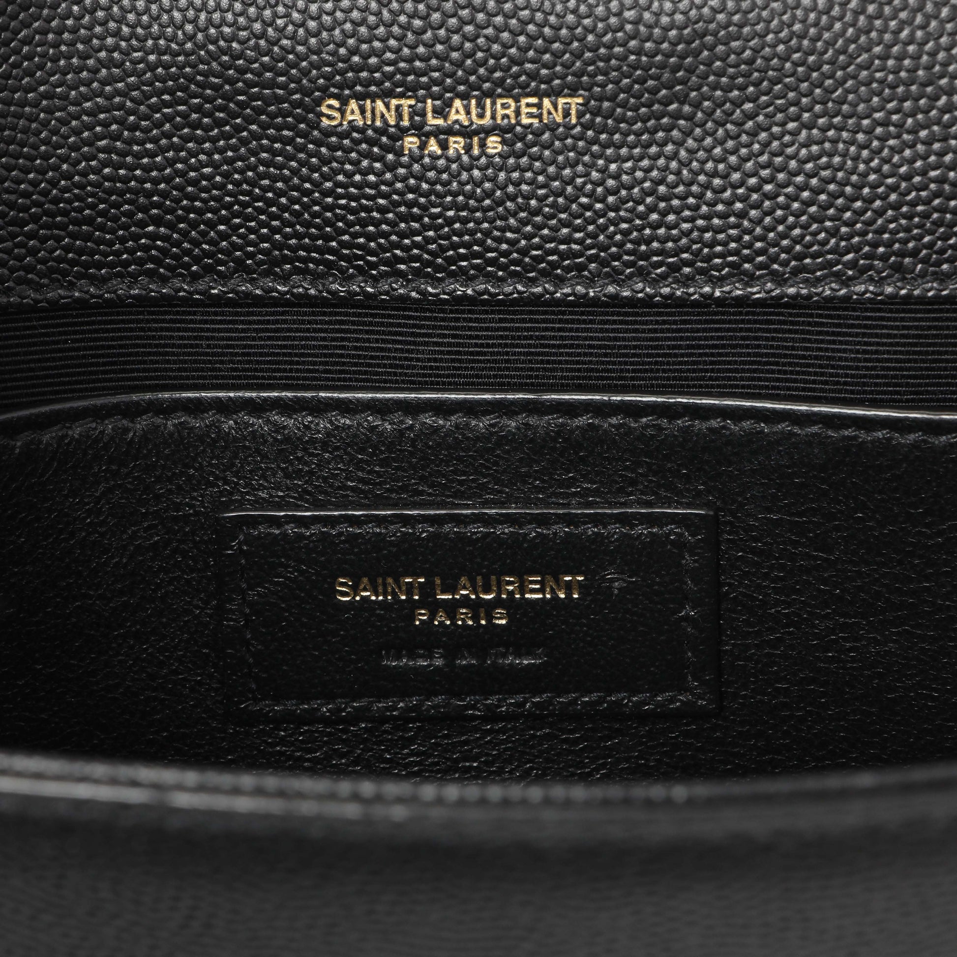 Exclusive Saint Laurent Black Grain De Poudre Small Monogram Kate Satchel — Alternate View 7
