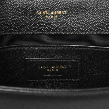 Exclusive Saint Laurent Black Grain De Poudre Small Monogram Kate Satchel — Alternate View 7