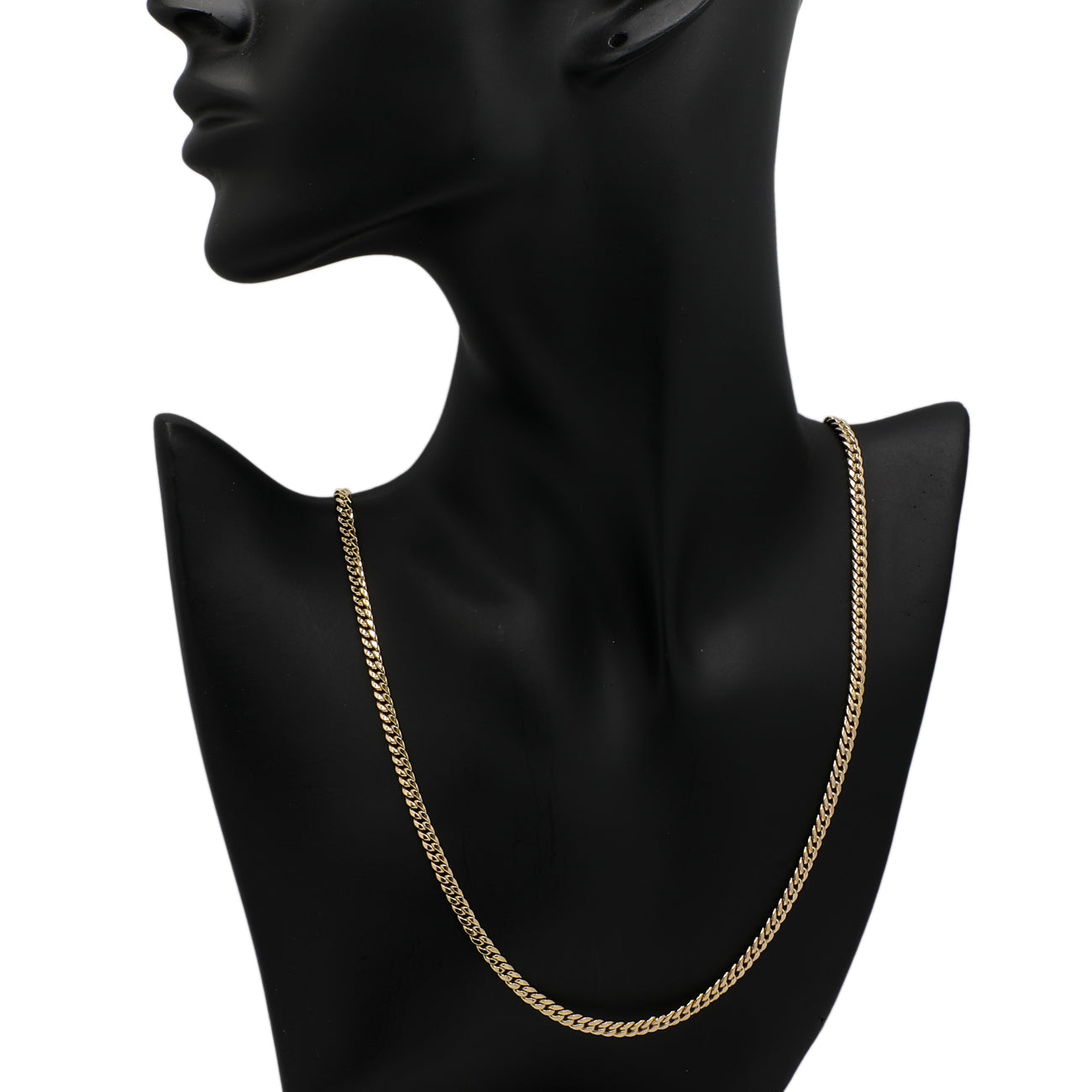 Exclusive 10K Yellow Gold Curb Chain — Back View