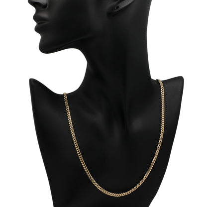Exclusive 10K Yellow Gold Curb Chain — Back View