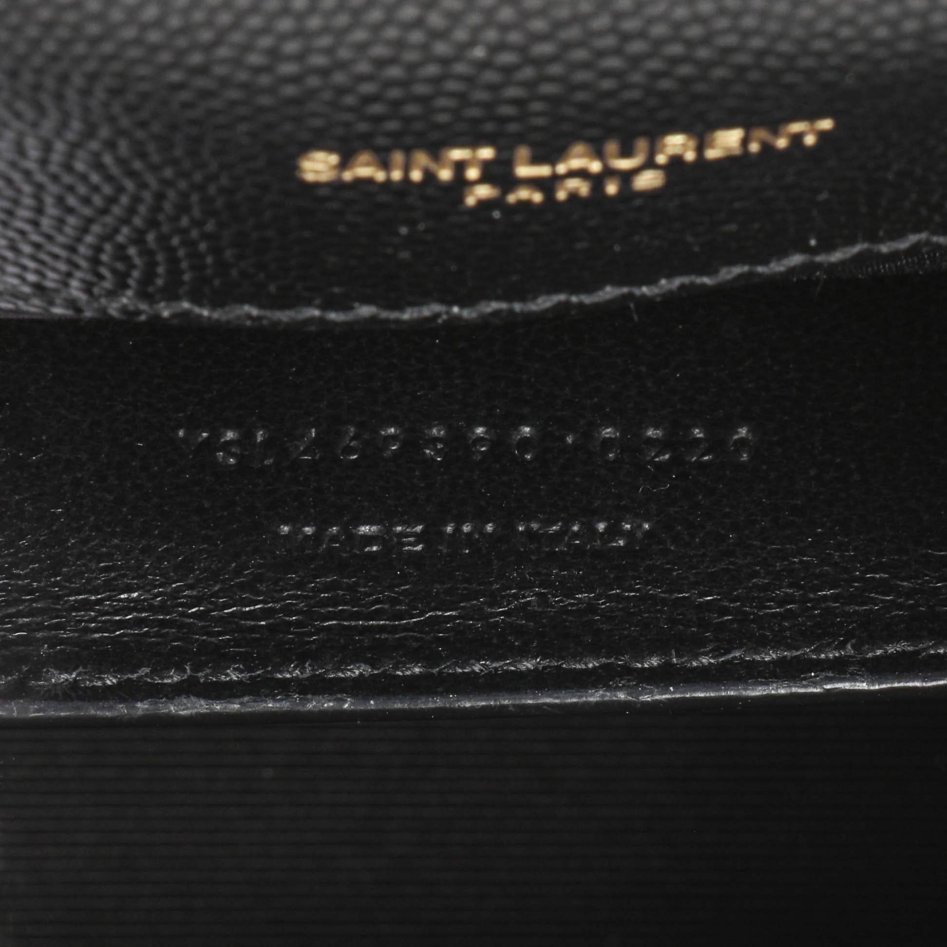 Exclusive Saint Laurent Black Grain De Poudre Small Monogram Kate Satchel — Alternate View 8