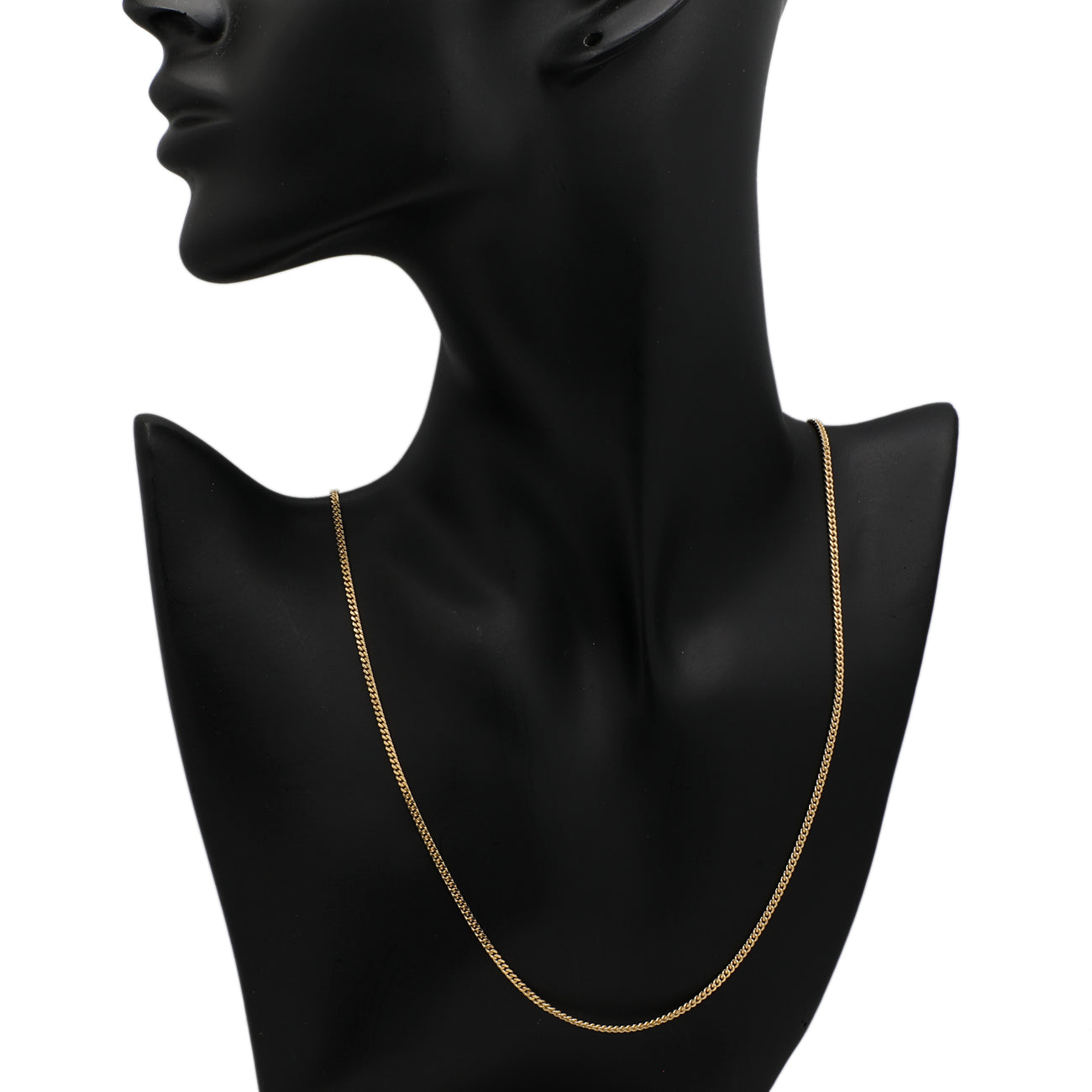 Exclusive 18K Yellow Gold Curb Link Chain — Back View