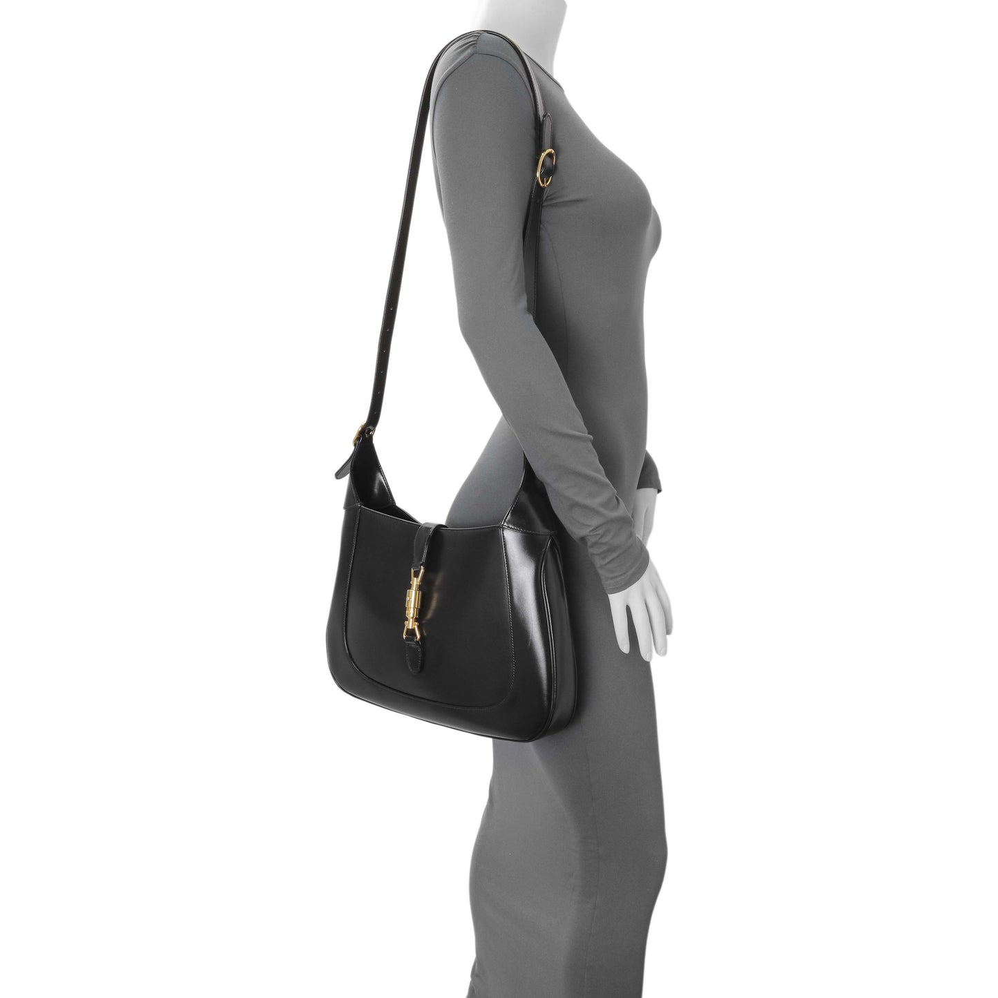 Exclusive Gucci Black Calfskin Medium Jackie 1961 Hobo — Alternate View 11