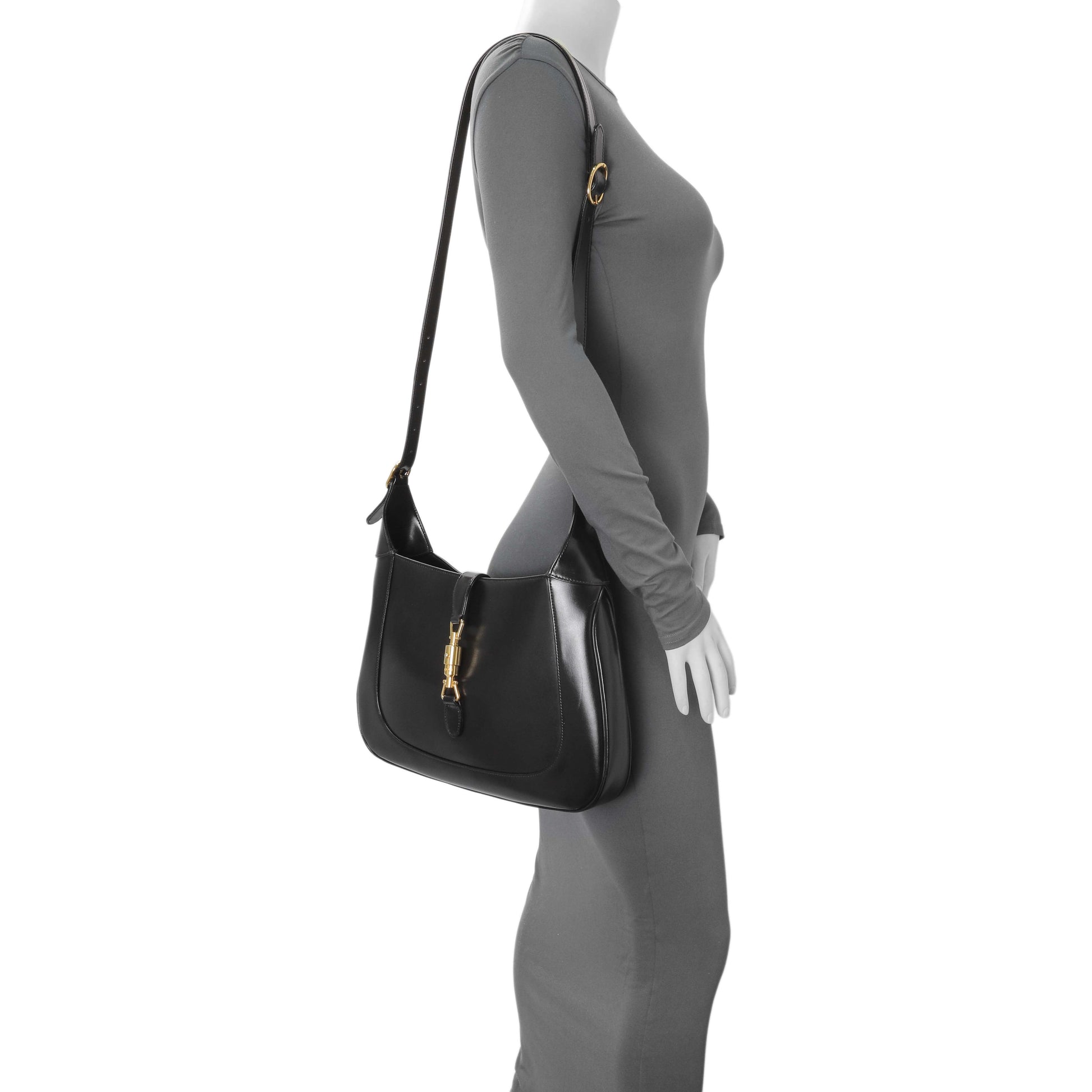 Exclusive Gucci Black Calfskin Medium Jackie 1961 Hobo — Alternate View 11