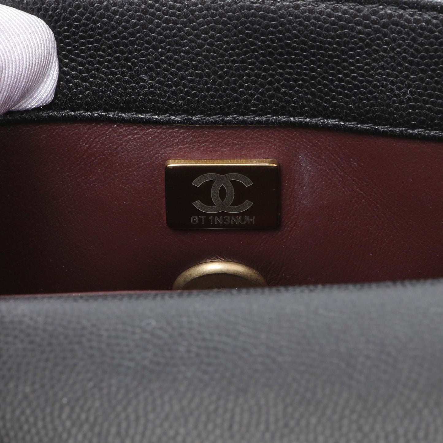 Exclusive Chanel Black Caviar Quilted Extra Mini Coco Handle — Alternate View 10