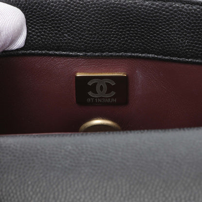 Exclusive Chanel Black Caviar Quilted Extra Mini Coco Handle — Alternate View 10