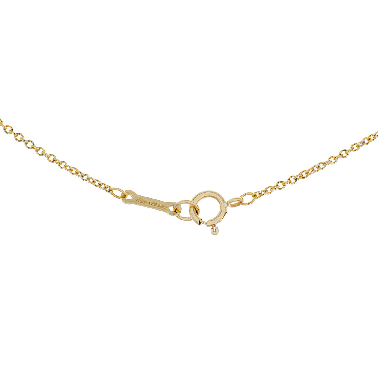 Exclusive Tiffany & Co. 18K Yellow Gold Paloma Picasso Loving Heart Pendant Necklace — Top View