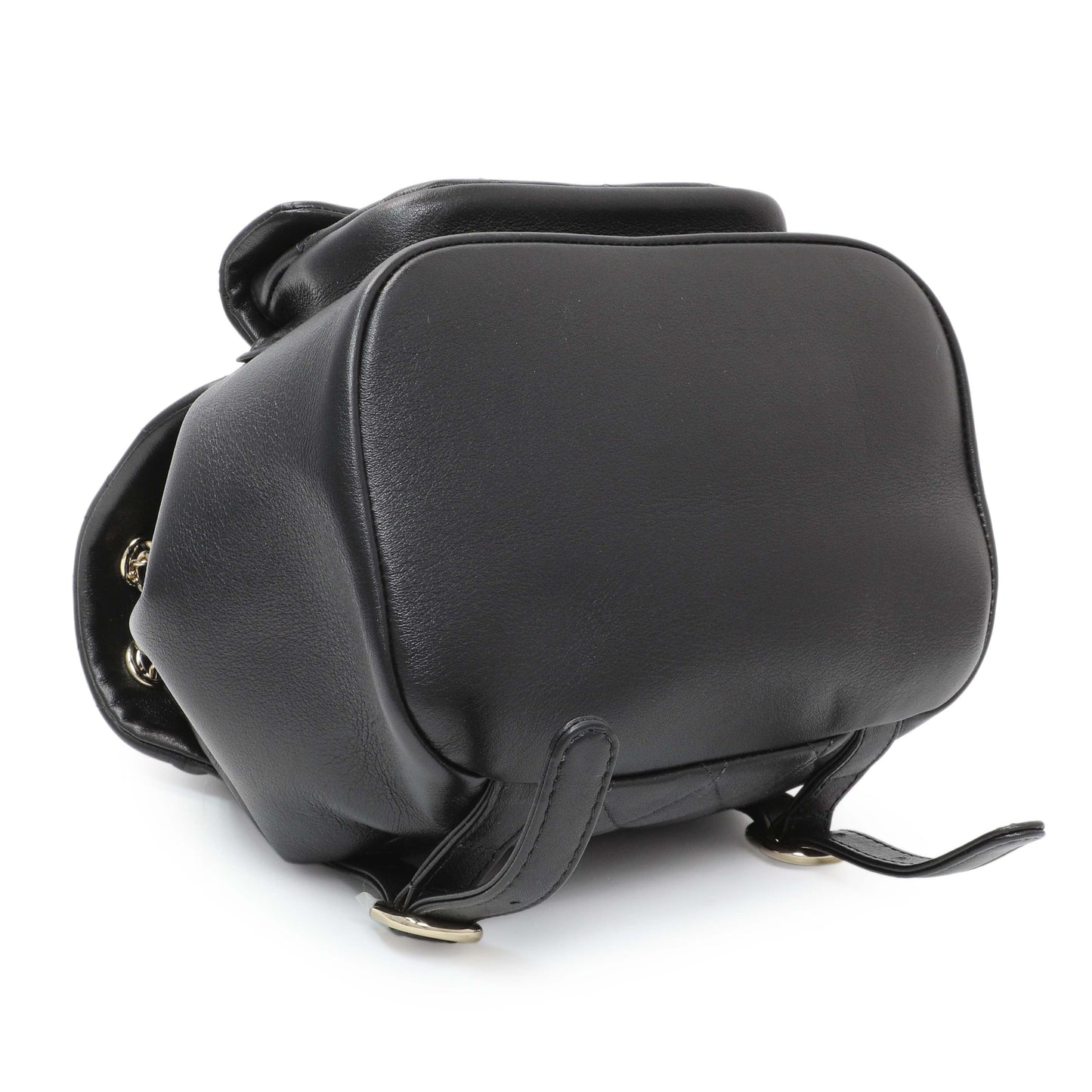 Exclusive Chanel Black Quilted Lambskin Small Duma Drawstring Backpack — Back View