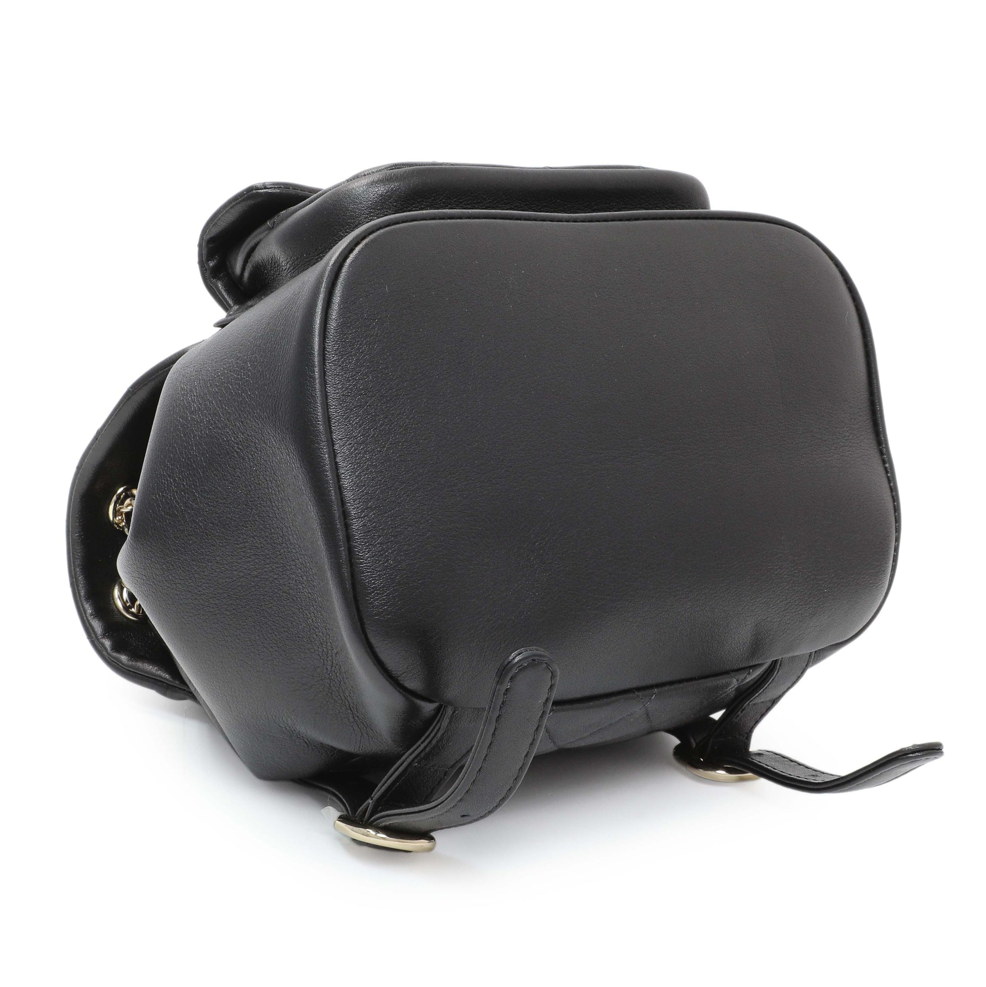 Exclusive Chanel Black Quilted Lambskin Small Duma Drawstring Backpack — Back View