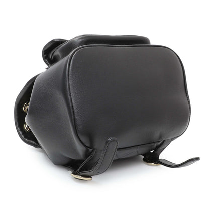 Exclusive Chanel Black Quilted Lambskin Small Duma Drawstring Backpack — Back View
